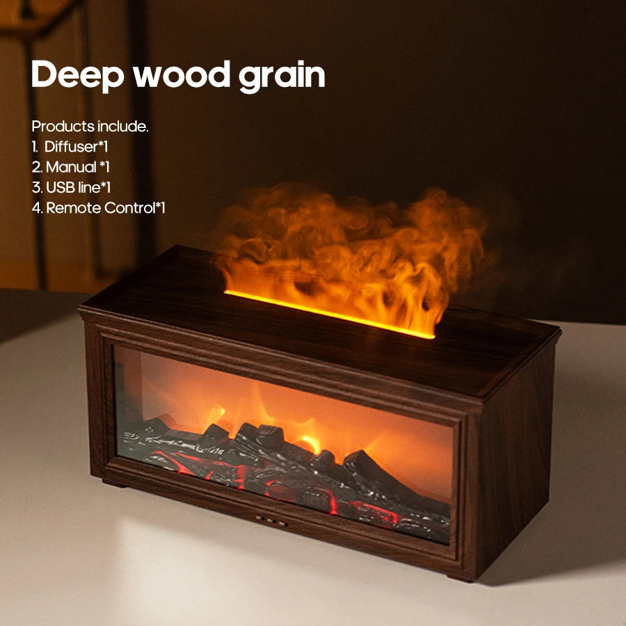 Simulated Fireplace Flames Aroma Diffuser/Humidifier