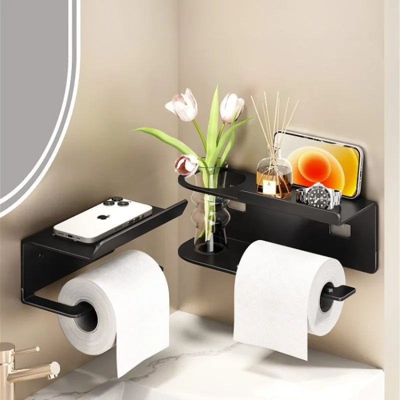 Toilet Paper Holder With Shelf