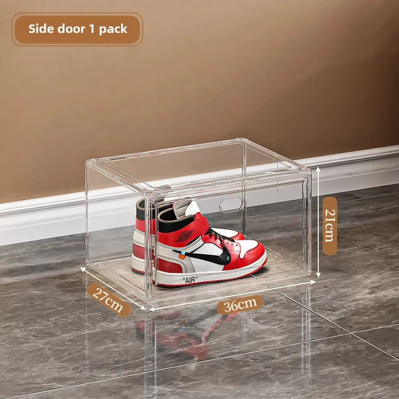 Large AJ Sneaker Organizer Box Thickened Transparent.