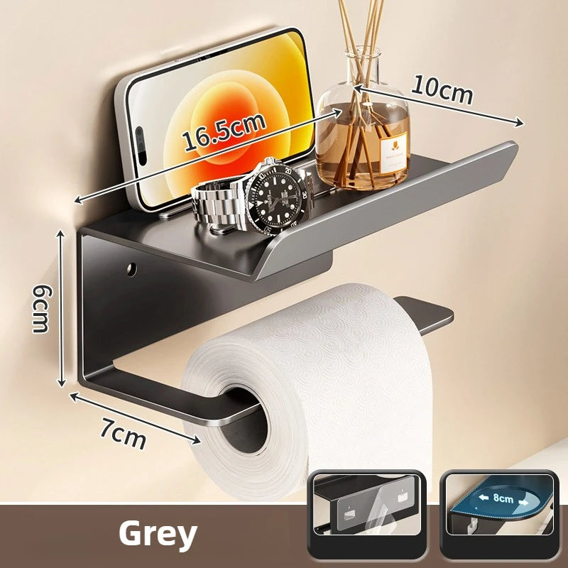 Toilet Paper Holder With Shelf