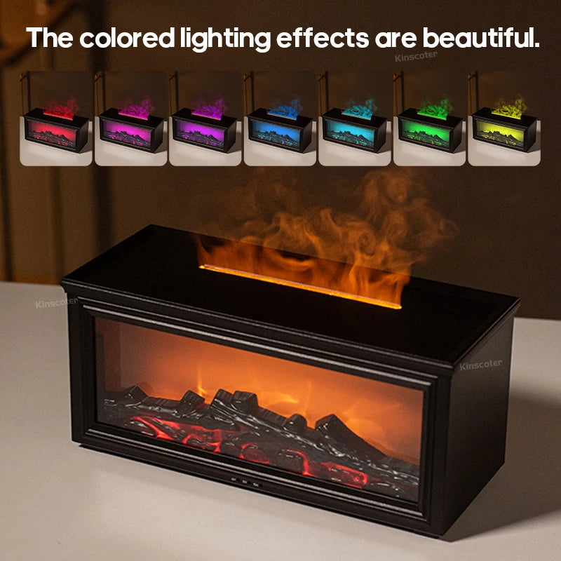 Simulated Fireplace Flames Aroma Diffuser/Humidifier