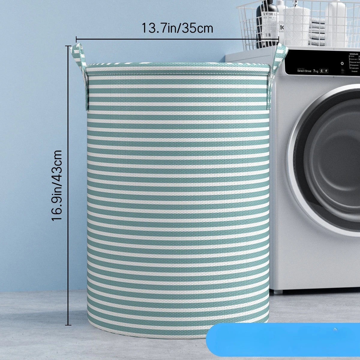 Foldable Minimalist Striped Laundry Basket