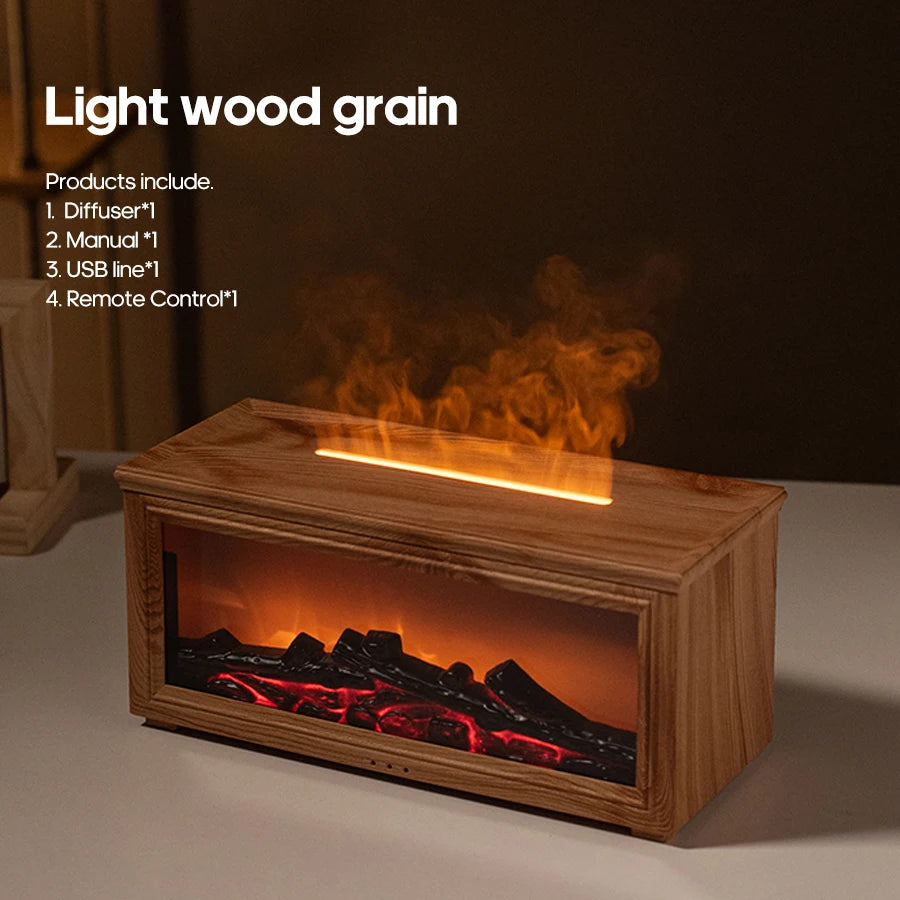 Simulated Fireplace Flames Aroma Diffuser/Humidifier