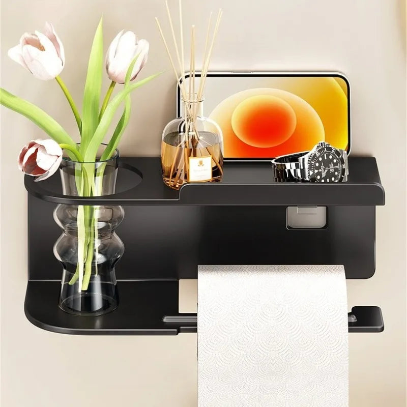 Toilet Paper Holder With Shelf