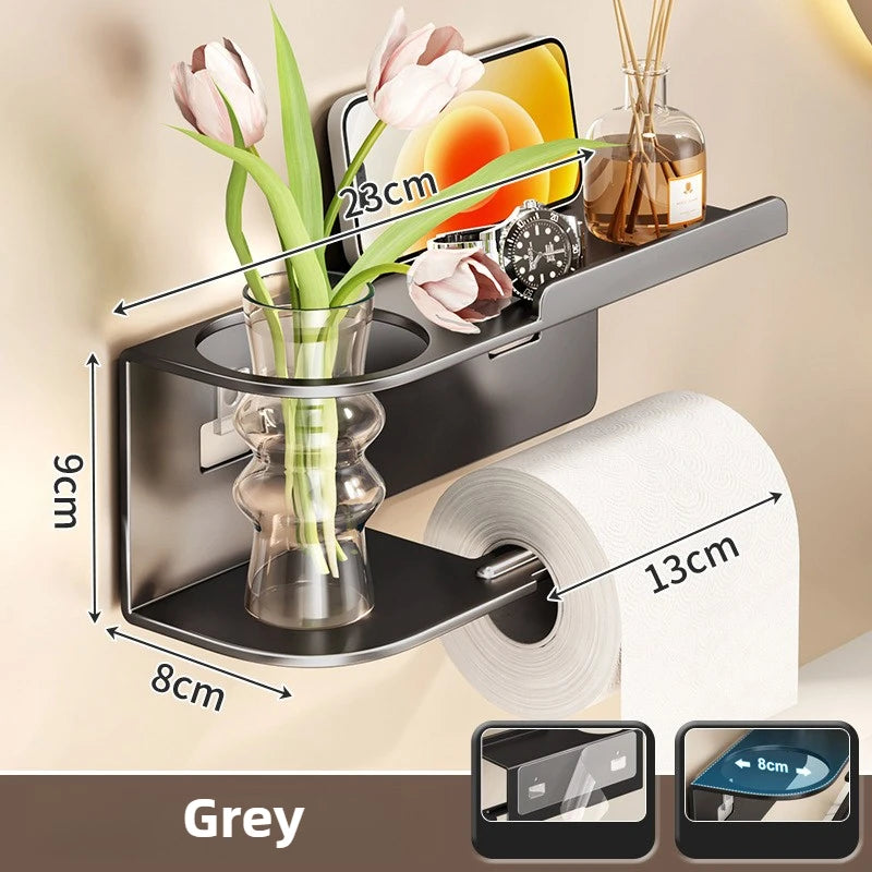 Toilet Paper Holder With Shelf