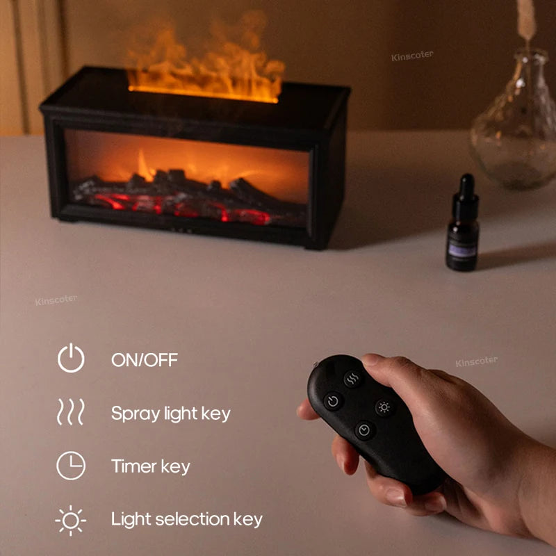Simulated Fireplace Flames Aroma Diffuser/Humidifier
