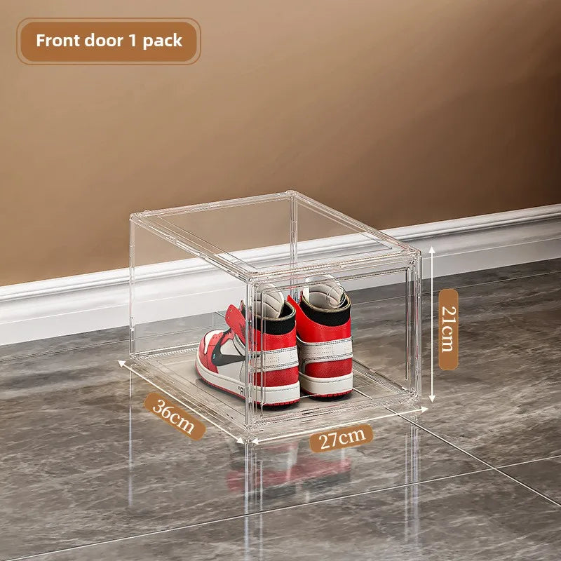Large AJ Sneaker Organizer Box Thickened Transparent.