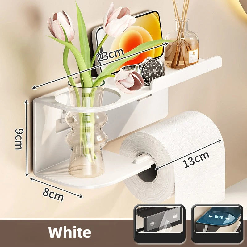 Toilet Paper Holder With Shelf