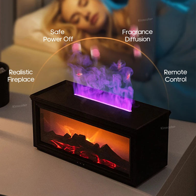 Simulated Fireplace Flames Aroma Diffuser/Humidifier