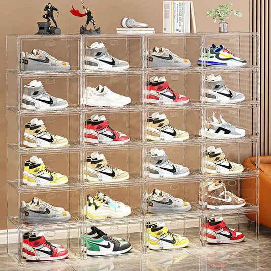 Large AJ Sneaker Organizer Box Thickened Transparent.