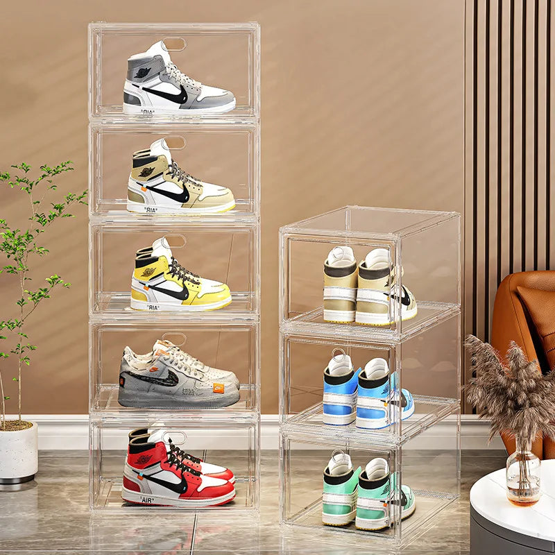 Large AJ Sneaker Organizer Box Thickened Transparent.
