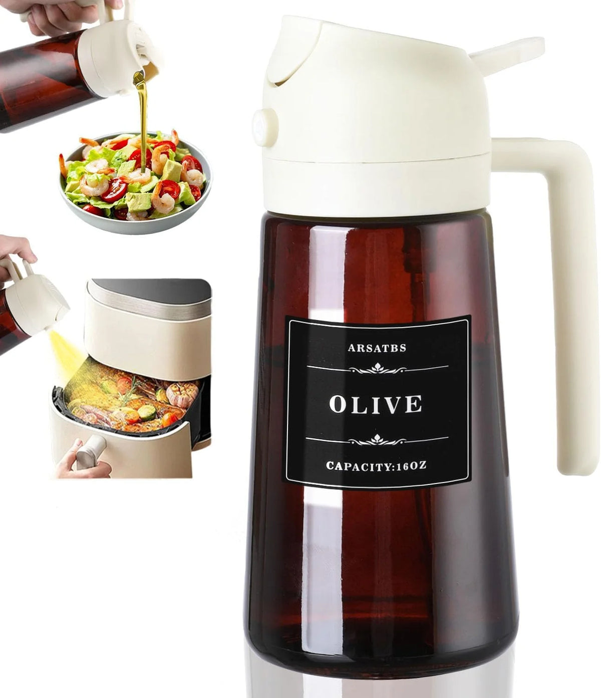 Premium Glass Olive Oil Dispenser