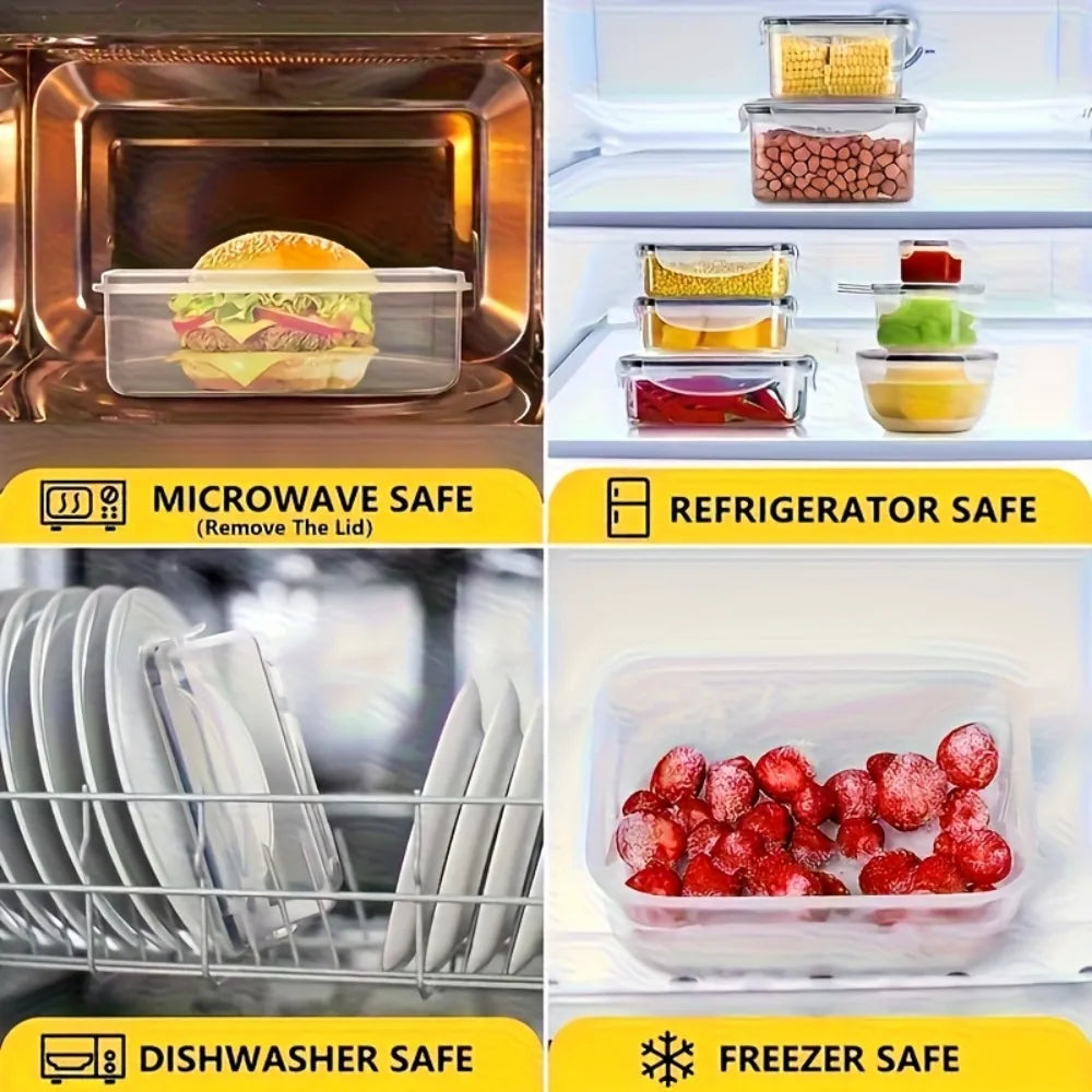 8-PC BPA-Free Airtight Food Containers