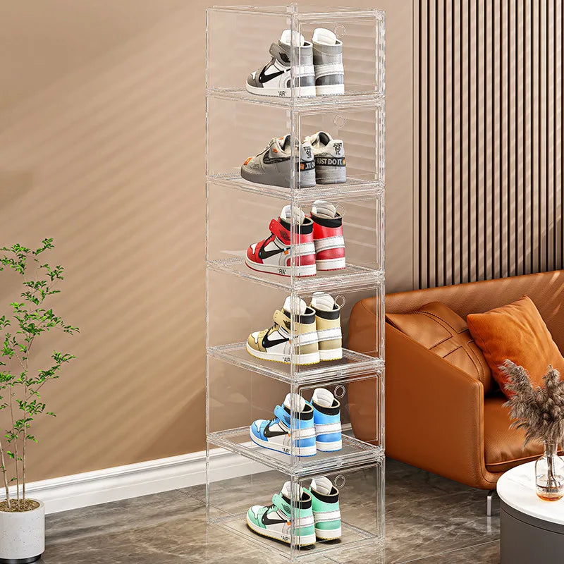Large AJ Sneaker Organizer Box Thickened Transparent.