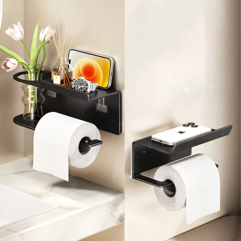 Toilet Paper Holder With Shelf