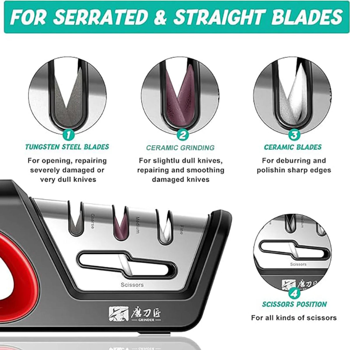 4 in 1 Kitchen Sharpener