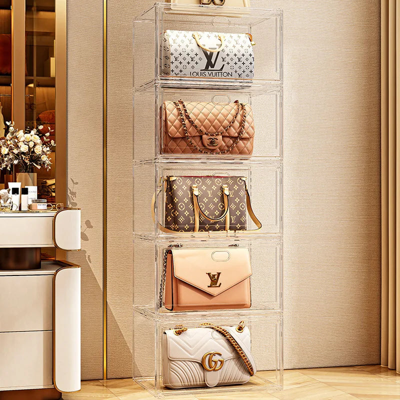 Large AJ Sneaker Organizer Box Thickened Transparent.