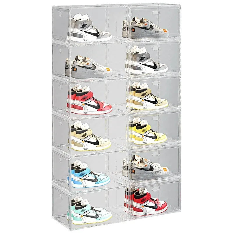 Large AJ Sneaker Organizer Box Thickened Transparent.