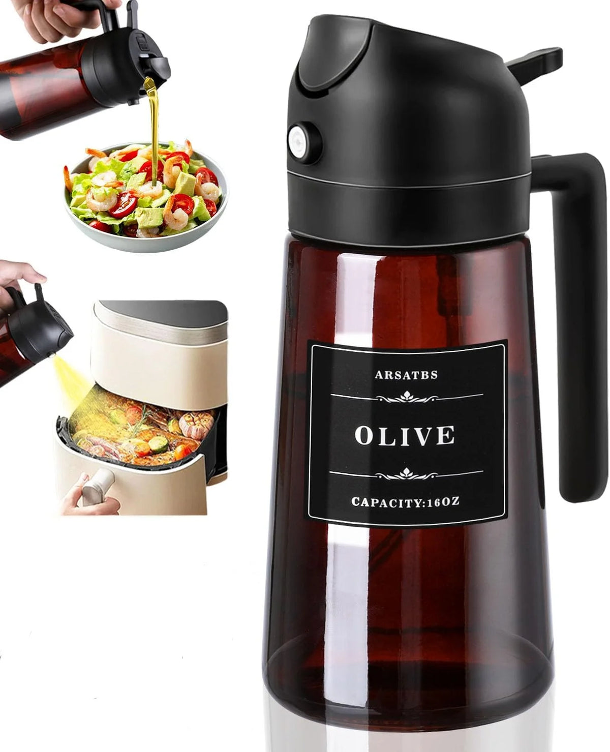 Premium Glass Olive Oil Dispenser