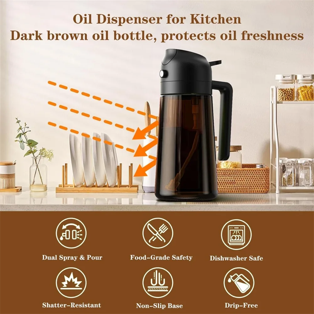 Premium Glass Olive Oil Dispenser